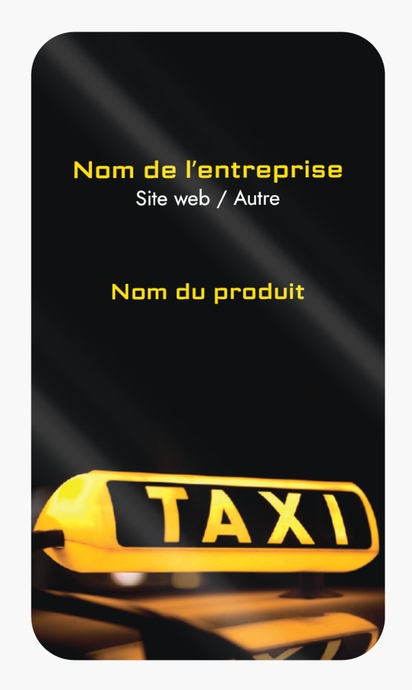 Aperçu du graphisme pour Galerie de modèles : feuilles d’étiquettes de produits pour taxi, Rectangulaire aux coins arrondis 8,7 x 4,9 cm