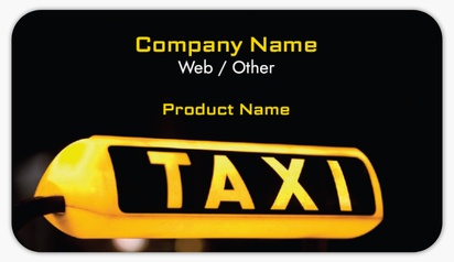 Design Preview for Design Gallery: Taxi Service Product Labels on Sheets, Rounded Rectangle 8.7 x 4.9 cm