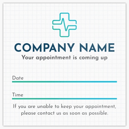 A covid19 surgeon white blue design for Appointment Cards