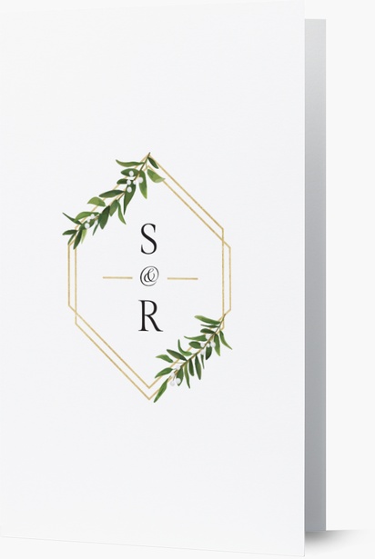 Design Preview for Templates for Monograms Wedding Invitations , Folded 11.7 x 18.2 cm