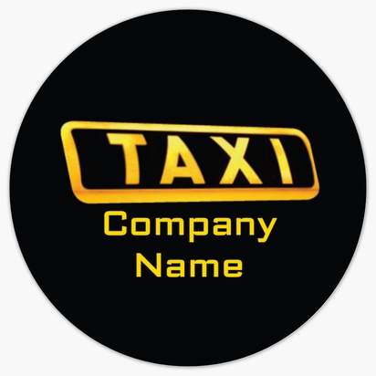 Design Preview for Design Gallery: Taxi Service Product Labels on Sheets, Circle 3.8 x 3.8 cm