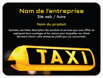 Aperçu du graphisme pour Galerie de modèles : feuilles d’étiquettes de produits pour taxi, Rectangulaire aux coins arrondis 10 x 7,5 cm