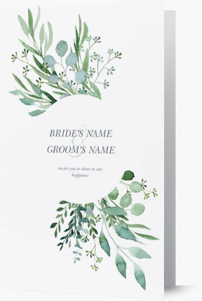 Design Preview for Wedding Invitation: Templates and Designs, Folded 11.7 x 18.2 cm