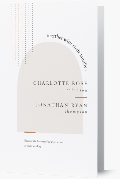 Design Preview for Design Gallery: Minimal Wedding Invitations, Folded 11.7 x 18.2 cm
