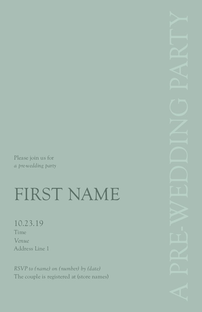 Design Preview for Templates for Minimal Invitations and Announcements , Flat 11.7 x 18.2 cm