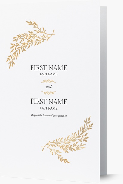 Design Preview for Templates for Elegant Wedding Invitations , Folded 11.7 x 18.2 cm
