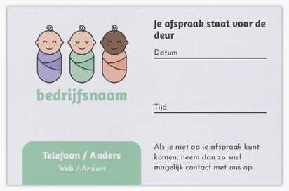 Voorvertoning ontwerp voor Ontwerpgalerij: Kinderopvang Linnen visitekaartjes