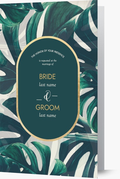 Design Preview for Wedding Invitations for Beach Wedding, Folded 11.7 x 18.2 cm