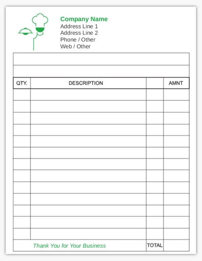 Design Preview for Food Service Notepads Templates, 4" x 5.5"
