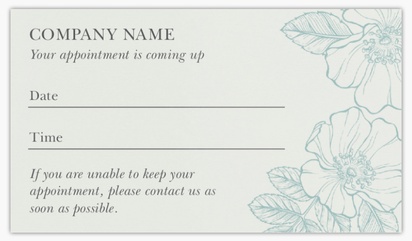 A event planner appointment card gray design for Floral