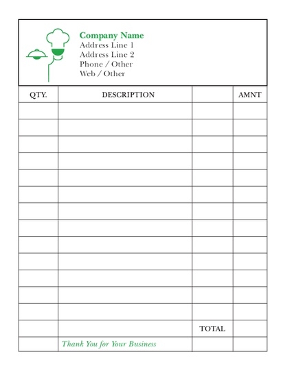 Design Preview for Templates for Food & Beverage Notepads 