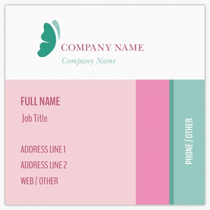 Design Preview for Design Gallery: Health & Wellness Square Business Cards