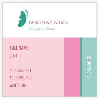 Design Preview for Templates for Health & Wellness Standard Name Cards , Square (65 x 65 mm)