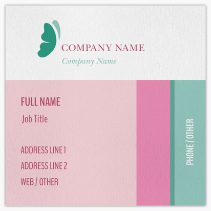 Design Preview for Design Gallery: Skin Care Natural Uncoated Business Cards