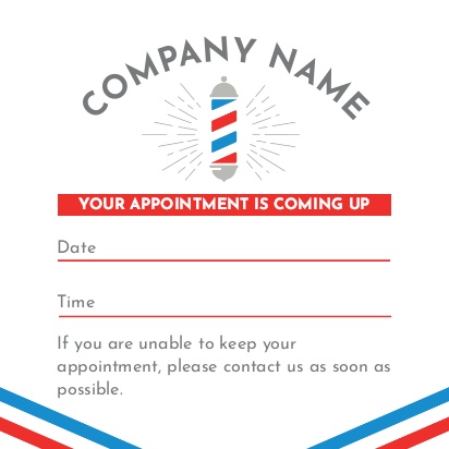 Design Preview for Design Gallery: Barbers Natural Uncoated Business Cards
