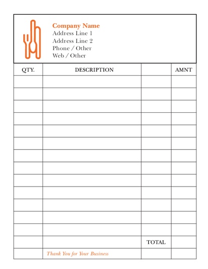 Design Preview for Design Gallery: Food Catering Notepads, 4" x 5.5"
