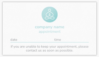 A namaste healing white gray design for Appointment Cards