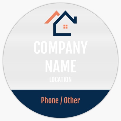Design Preview for Design Gallery: Property & Estate Agents Reusable Stickers, 3" x 3" Circle Horizontal