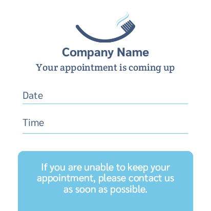 A dentistry reopening temperature check blue design