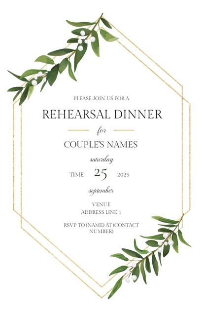 Design Preview for Design Gallery: Rehearsal Dinner Invitations and Announcements, Flat 11.7 x 18.2 cm