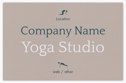 Design Preview for Design Gallery: Yoga & Pilates Linen Business Cards