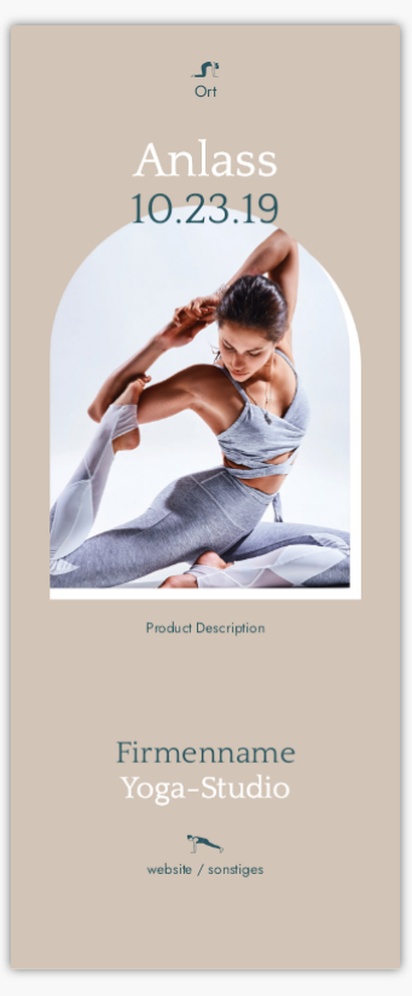 Designvorschau für Designgalerie: Roll-Up-Banner Yoga & Pilates, 85 x 206 cm Economy