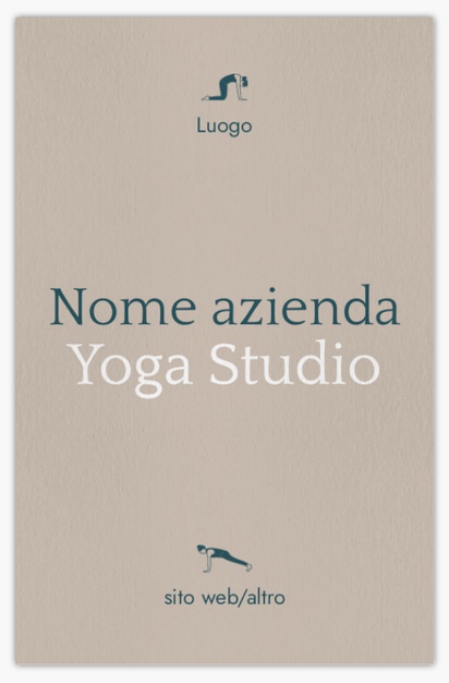 Anteprima design per Galleria di design: biglietti da visita in carta naturale per yoga e pilates