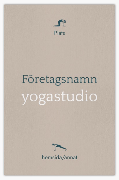 Förhandsgranskning av design för Designgalleri: Yoga & pilates Visitkort med obestruket naturligt papper