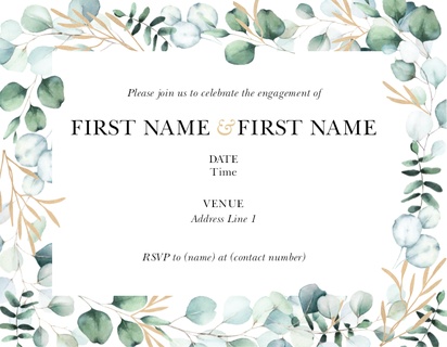 Design Preview for Design Gallery: Engagement Party Invitations and Announcements, Flat 10.7 x 13.9 cm