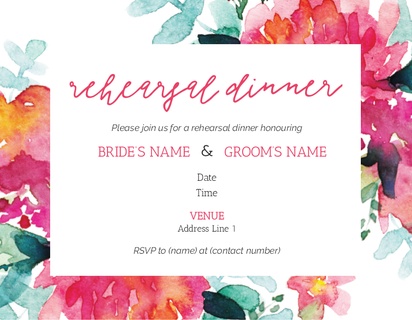 Design Preview for Design Gallery: Rehearsal Dinner Invitations and Announcements, Flat 10.7 x 13.9 cm