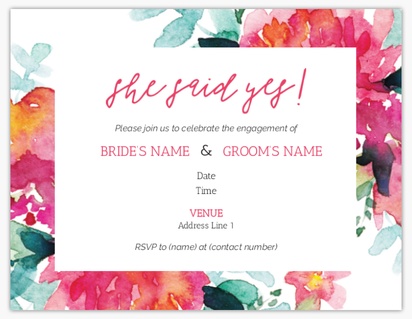Design Preview for Wedding Party Invites, 5.5" x 4"