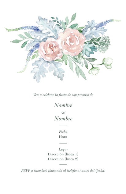 Un flores vintage 날짜를 제외하고 diseño blanco para Eventos