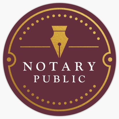 A documents notarized brown yellow design for Elegant