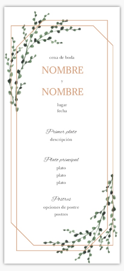 Vista previa del diseño de Galería de diseños de menús de ceremonia para floral