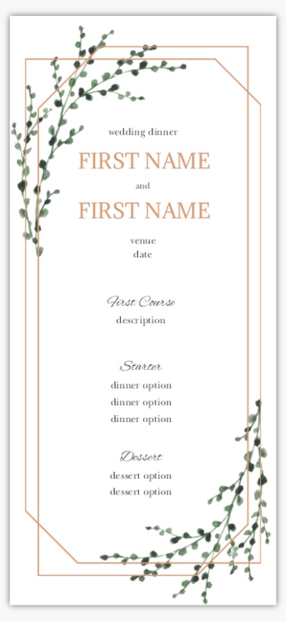 Design Preview for Design Gallery: Floral Dinner Menus