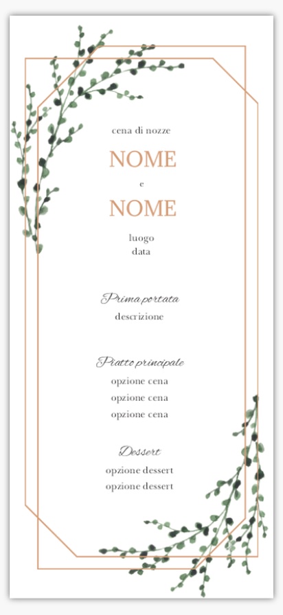 Anteprima design per Menu Matrimonio: Esempi e Modelli