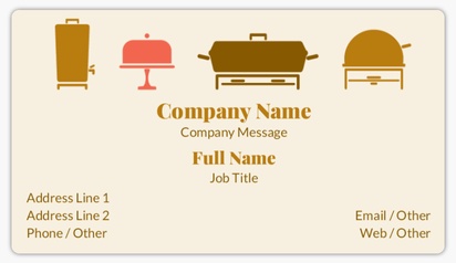 Design Preview for Design Gallery: Food Service Business Card Stickers