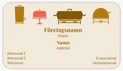 Förhandsgranskning av design för Designgalleri: Mat & dryck Självhäftande visitkort