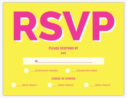 Design Preview for Design Gallery: Bold RSVP Cards, 13.9 x 10.7 cm