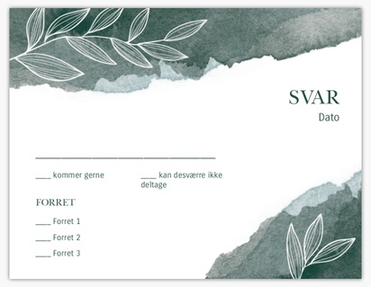 Forhåndsvisning af design for Designgalleri: Grønne planter Svarkort, 13.9 x 10.7 cm