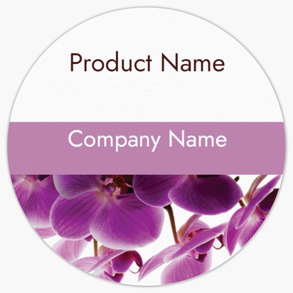 Design Preview for Design Gallery: Florists Product Labels on Sheets, Circle 3.8 x 3.8 cm