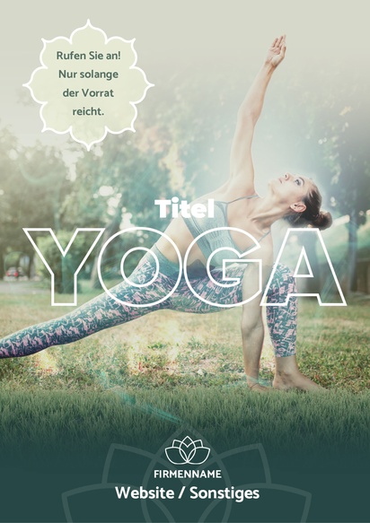 Designvorschau für Designgalerie: Kundenstopper Yoga & Pilates