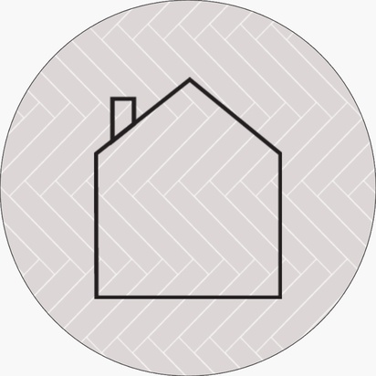 Vista previa del diseño de Galería de diseños de pegatinas en hojas para sector inmobiliario, 3,8 x 3,8 cm Circular