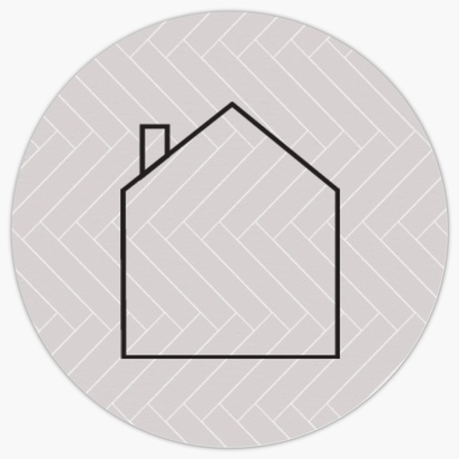 Designvorschau für Designgalerie: Personalisierte Aufkleberbögen Immobilien, 3,8 x 3,8 cm Kreis