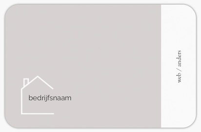 Voorvertoning ontwerp voor Ontwerpgalerij: Vastgoed Visitekaartjes ronde hoeken, Ronde hoeken Standaard (85 x 55 mm)