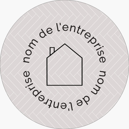 Aperçu du graphisme pour Galerie de modèles : feuilles de stickers pour immobilier, 7,6 x 7,6 cm Rond