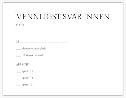 Forhåndsvisning av design for Designgalleri: Elegant Svarkort, 13.9 x 10.7 cm