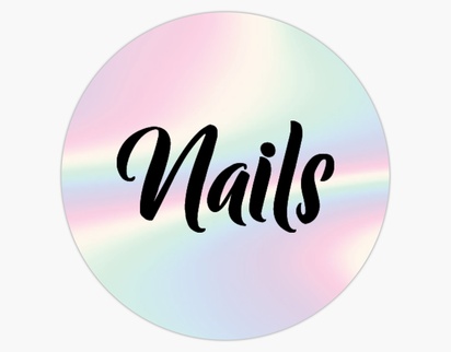 Design Preview for Design Gallery: Nail Salons Custom Stickers, Round   3.8 x 3.8 cm