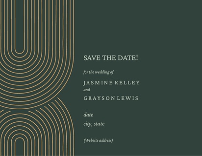 A minimal arch black gray design for Save the Date