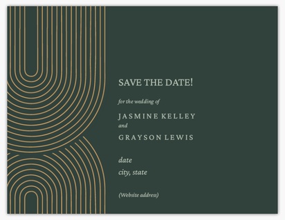 A minimal arch gray green design for Save the Date